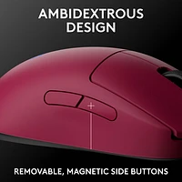 Souris de jeu optique sans fil de 44000 ppp PRO 2 LIGHTSPEED de Logitech G - Magenta