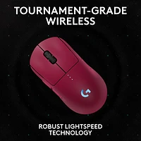 Souris de jeu optique sans fil de 44000 ppp PRO 2 LIGHTSPEED de Logitech G - Magenta