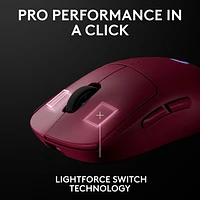 Souris de jeu optique sans fil de 44000 ppp PRO 2 LIGHTSPEED de Logitech G - Magenta