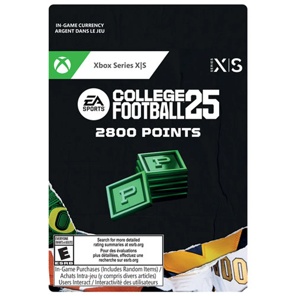 College Football 25 - 2800 Points (Xbox Series X|S) - Digital Download