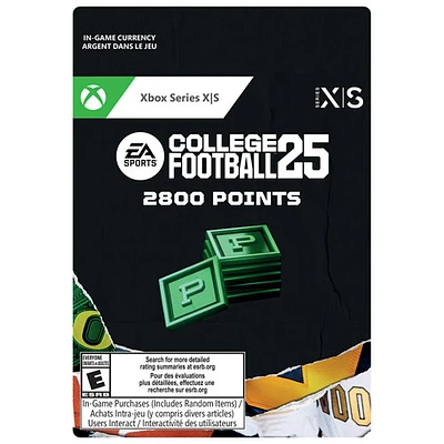 College Football 25 - 2800 Points (Xbox Series X|S) - Digital Download