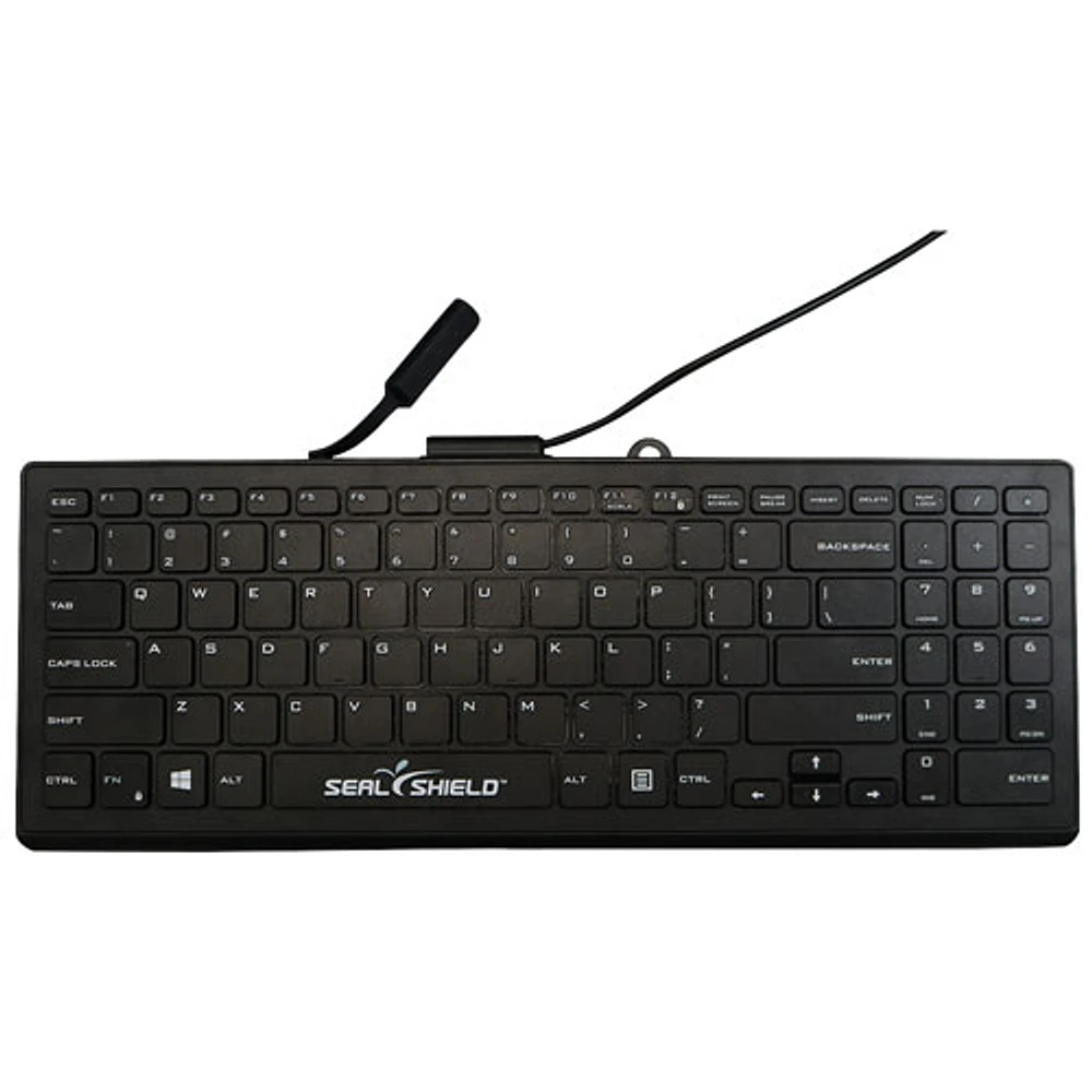 Seal Shield Cleanwipe Pro Full-Size Waterproof Keyboard (SSKSV101PRO-CRM-LT)