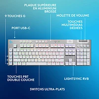 Logitech G915 X LIGHTSPEED Wireless Backlit Mechanical GL Tactile Full-Size Gaming Keyboard