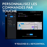 Clavier de jeu pleine grandeur sans fil rétroéclairé à commutateurs mécaniques tactiles GL G915 X LIGHTSPEED de Logitech