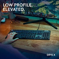 Logitech G915 X Wired Backlit Mechanical GL Tactile Full-Size Gaming Keyboard - Black