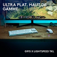 Logitech G915 X LIGHTSPEED Wireless Backlit Mechanical GL Tactile TKL Gaming Keyboard