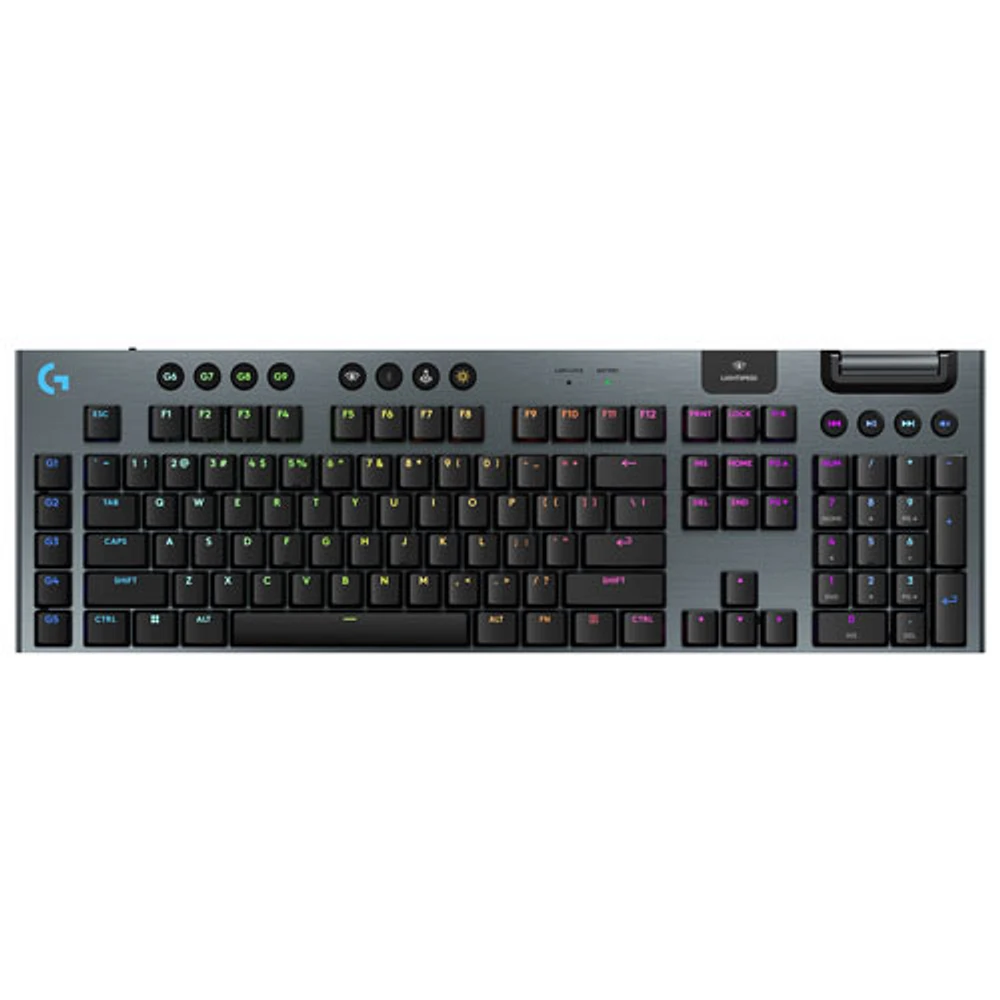 Logitech G915 X LIGHTSPEED Wireless Backlit Mechanical GL Clicky Full-Size Gaming Keyboard - Black