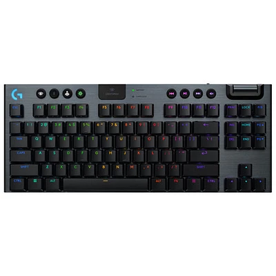 Clavier de jeu sans fil rétroéclairé à commutateurs linéaires GL sans pavé numérique G915 X LIGHTSPEED de Logitech - Noir