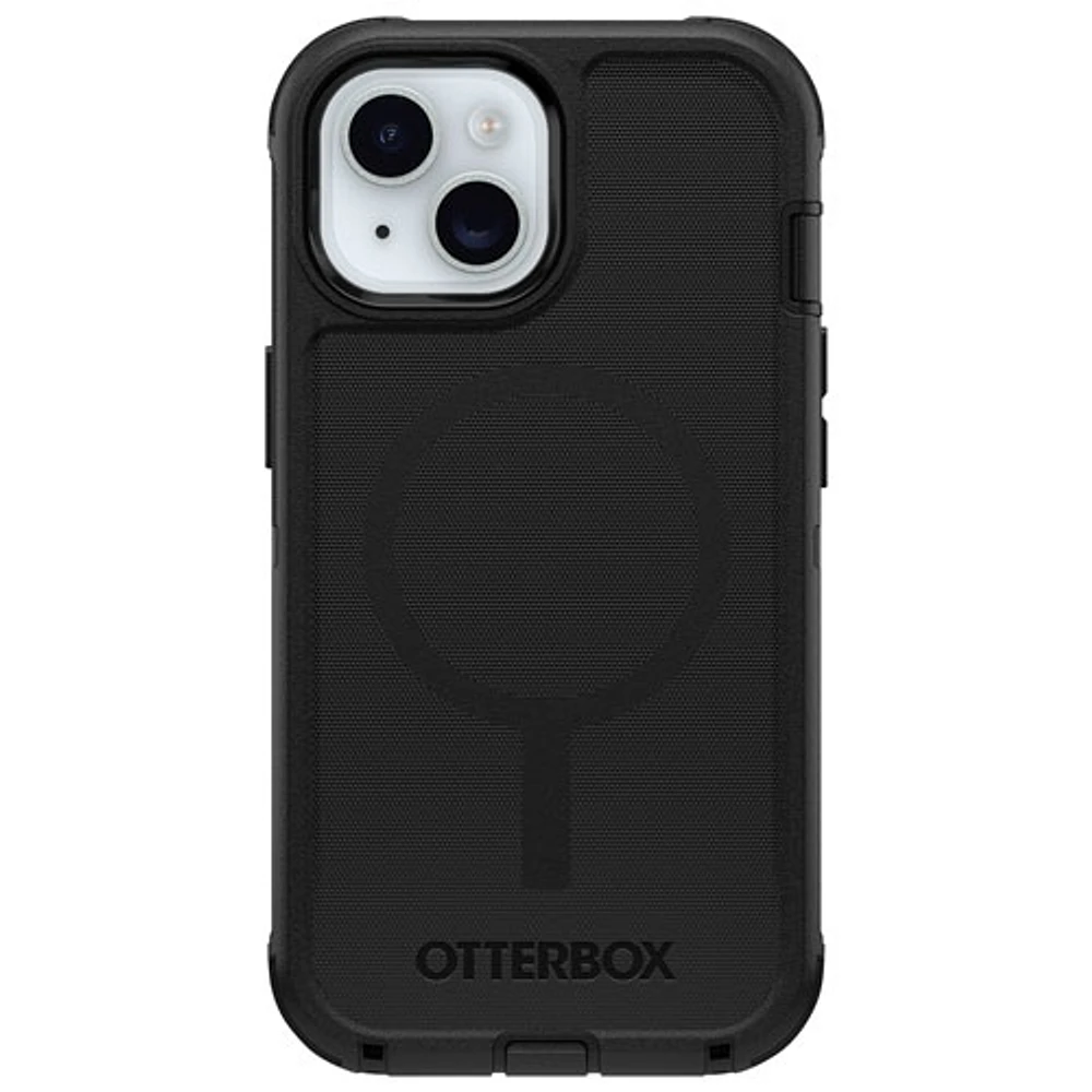 OtterBox Defender Pro Fitted Hard Shell Case for iPhone 15 with MagSafe - Black