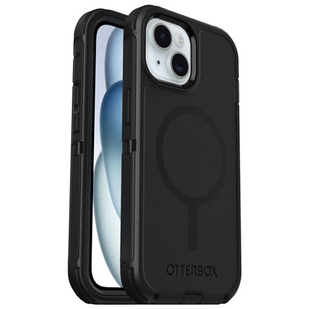 OtterBox Defender Pro Fitted Hard Shell Case for iPhone 15 with MagSafe - Black