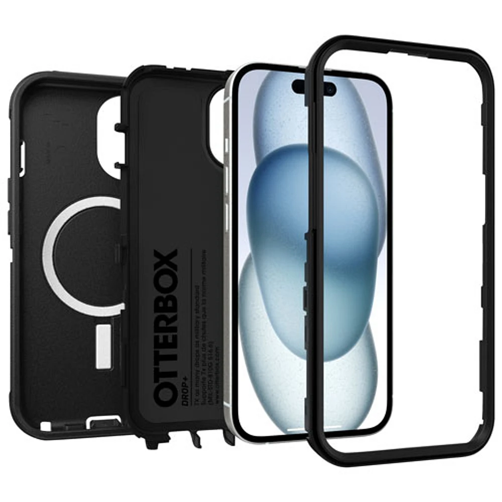 OtterBox Defender Pro Fitted Hard Shell Case for iPhone 15 with MagSafe - Black