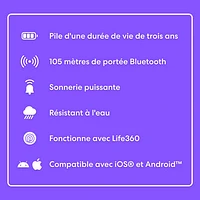 Trousse de départ de dispositifs de repérage Bluetooth Tile (2024) - Ensemble de 2 - Noir