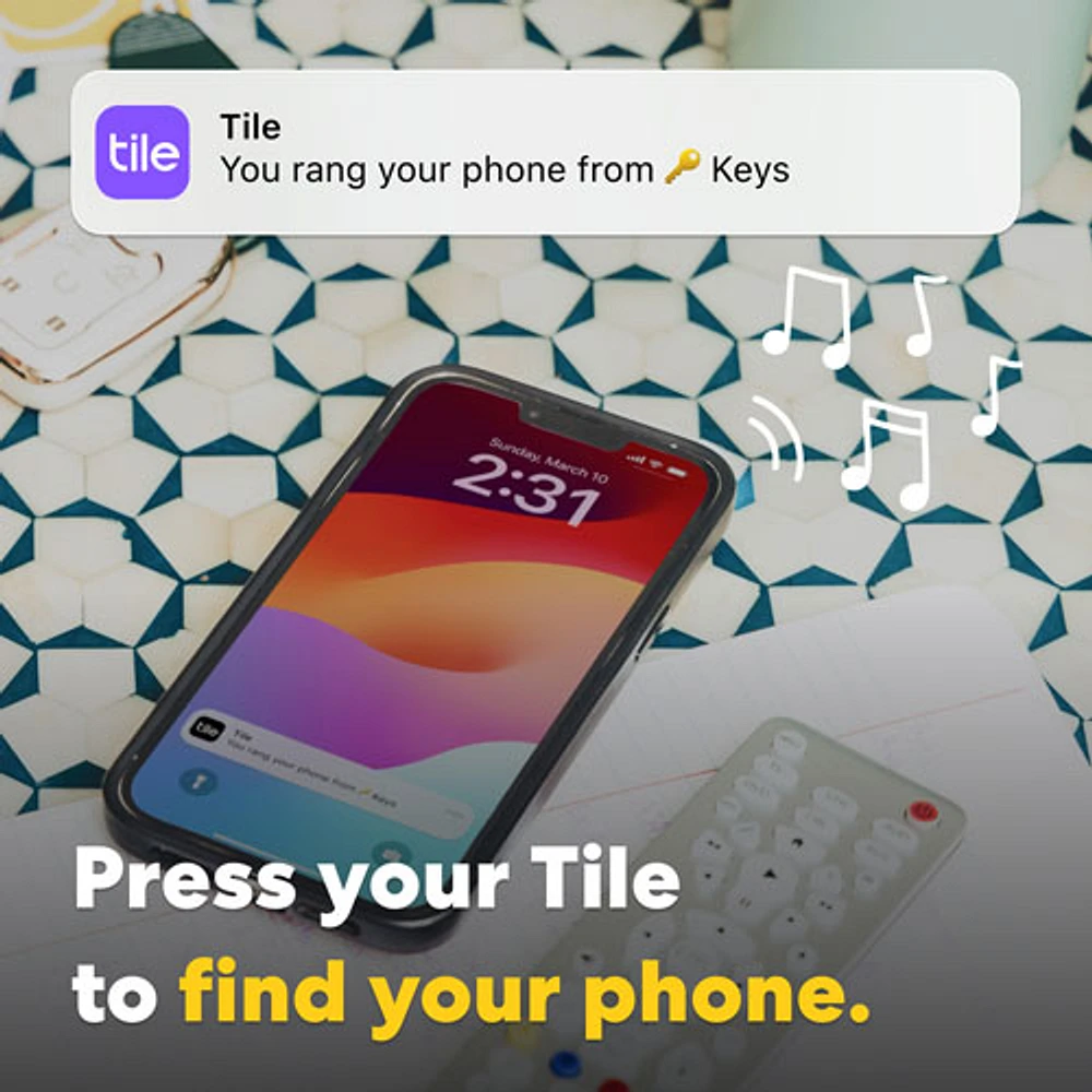 Tile Pro (2024) Bluetooth Item Tracker - 2 Pack - Black/White