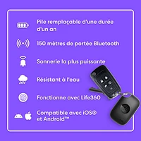Tile Pro (2024) Bluetooth Item Tracker - 2 Pack - Black/White