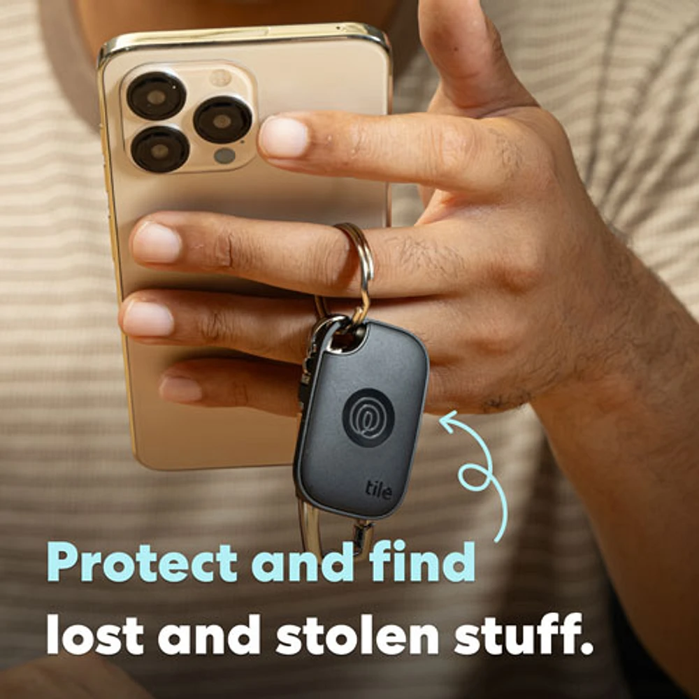 Tile Pro (2024) Bluetooth Item Tracker - 2 Pack - Black/White