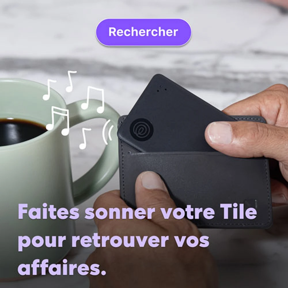 Dispositif de repérage d'article Bluetooth Slim de Tile (2024) - Noir