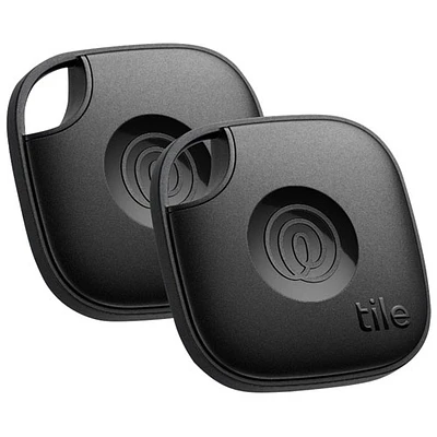 Tile Mate (2024) Bluetooth Item Tracker - 2 Pack - Black