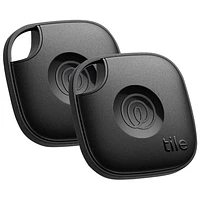 Tile Mate (2024) Bluetooth Item Tracker - 2 Pack - Black