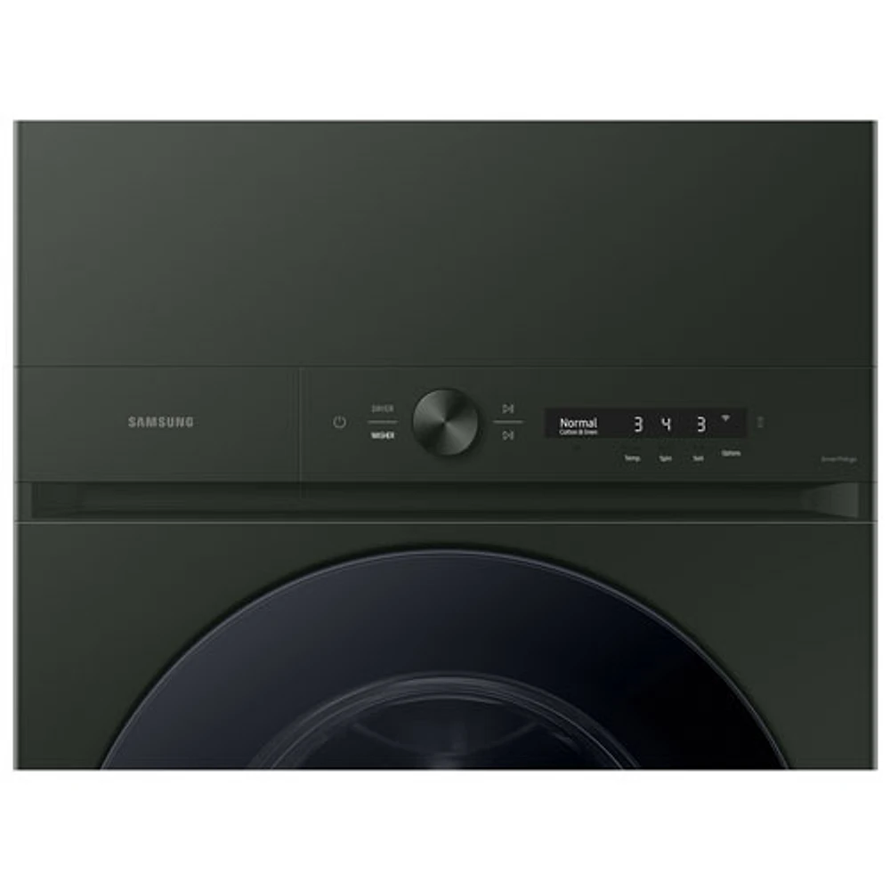 Samsung 5.3 Cu. Ft. Electric Washer & 7.6 Cu. Ft. Dryer Laundry Hub (WH46DBH550EFAC) - Satin Green