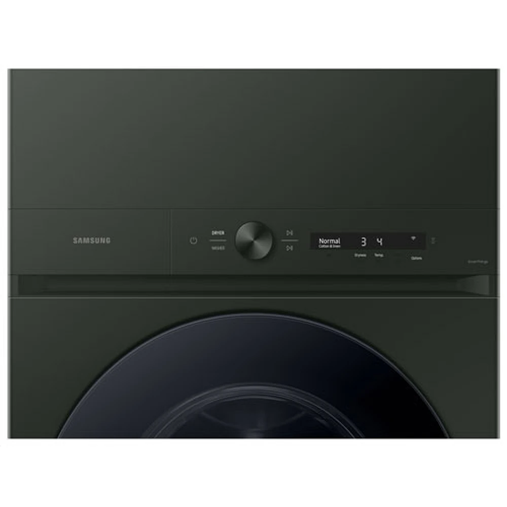 Samsung 5.3 Cu. Ft. Electric Washer & 7.6 Cu. Ft. Dryer Laundry Hub (WH46DBH550EFAC) - Satin Green