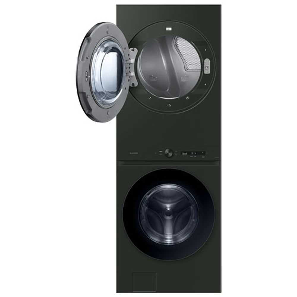 Samsung 5.3 Cu. Ft. Electric Washer & 7.6 Cu. Ft. Dryer Laundry Hub (WH46DBH550EFAC) - Satin Green