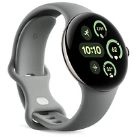 Montre Pixel Watch 3 de Google (LTE + GPS) avec boîtier de 41 mm en aluminium champagne doré et bracelet sport vert lichen, avec TELUS - Financement mensuel