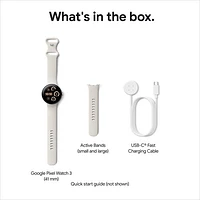 TELUS Google Pixel Watch 3 (LTE + GPS) 45mm Polished Silver Aluminum Case w/Porcelain Active Band - Monthly Financing