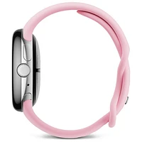 TELUS Google Pixel Watch 3 (LTE + GPS) 41mm Polished Silver Aluminum Case w/Rose Quartz Active Band -Monthly Financing