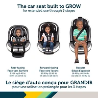 Siège d'auto 3-en-1 convertible Grow and Go de Safety 1st - Noir, gris et blanc Gainsboro