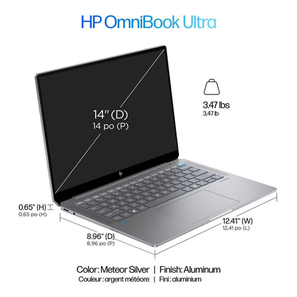 HP OmniBook Ultra 14" Touchscreen Gen AI PC Laptop