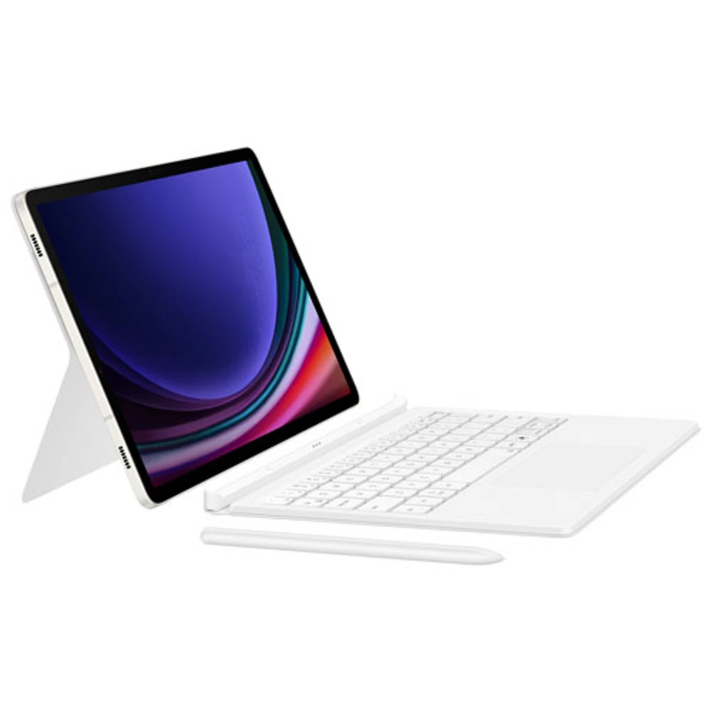 Étui-clavier de Samsung pour Galaxy Tab S10/S9/S9FE - Blanc