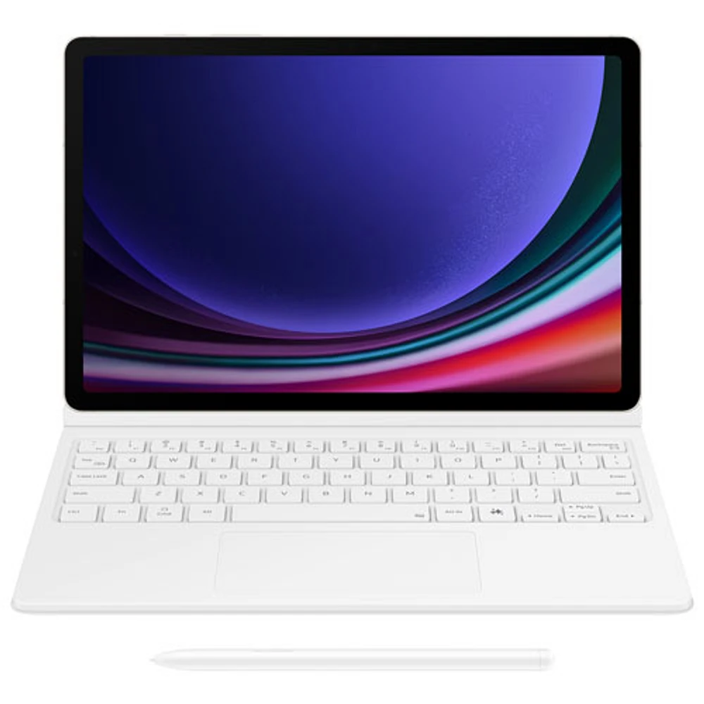 Étui-clavier de Samsung pour Galaxy Tab S10/S9/S9FE - Blanc