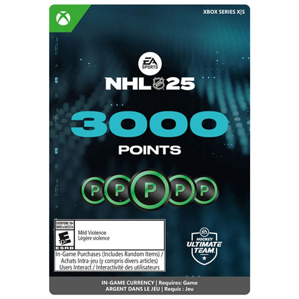 3000 points pour EA Sports NHL 25 (Xbox Series X|S) - Téléchargement numérique