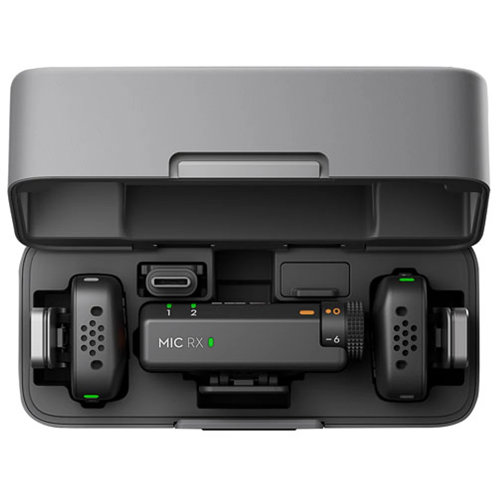 DJI Mic Mini Wireless Microphone (2 TX + 1 RX + Charging Case) - Black