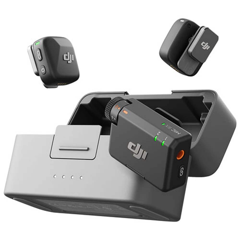 DJI Mic Mini Wireless Microphone (2 TX + 1 RX + Charging Case) - Black