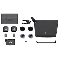 DJI Mic Mini Wireless Microphone (2 TX + 1 RX + Charging Case) - Black