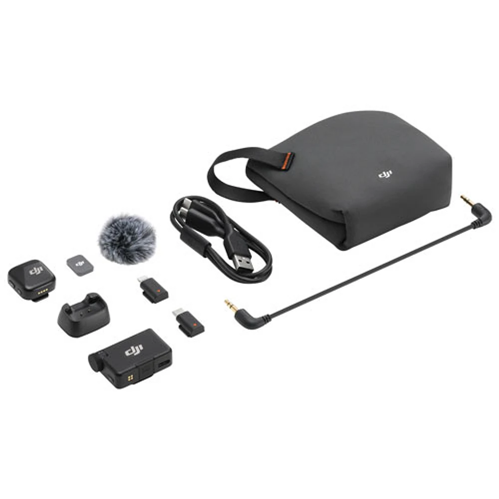 Microphone sans fil Mic Mini de DJI (1 TX + 1 RX) - Noir