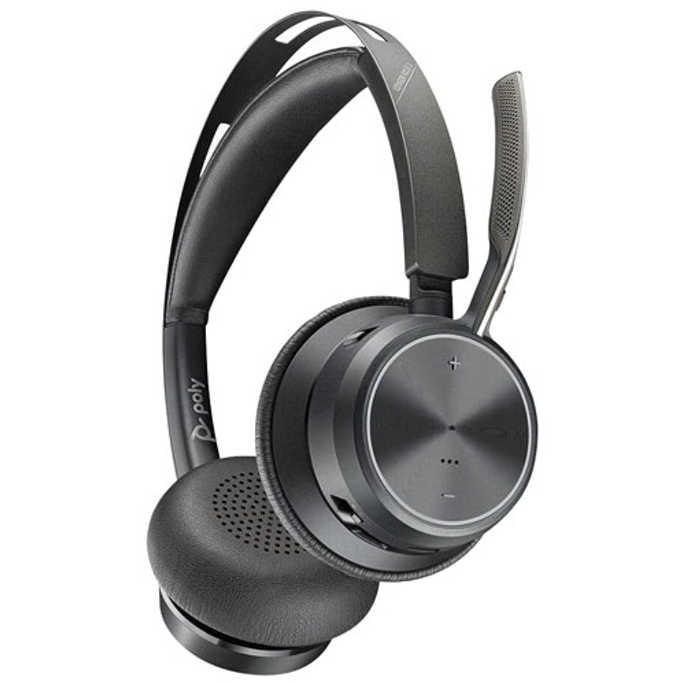 Casque d'écoute Bluetooth à suppression du bruit Poly Voyager Focus 2 de HP - Noir