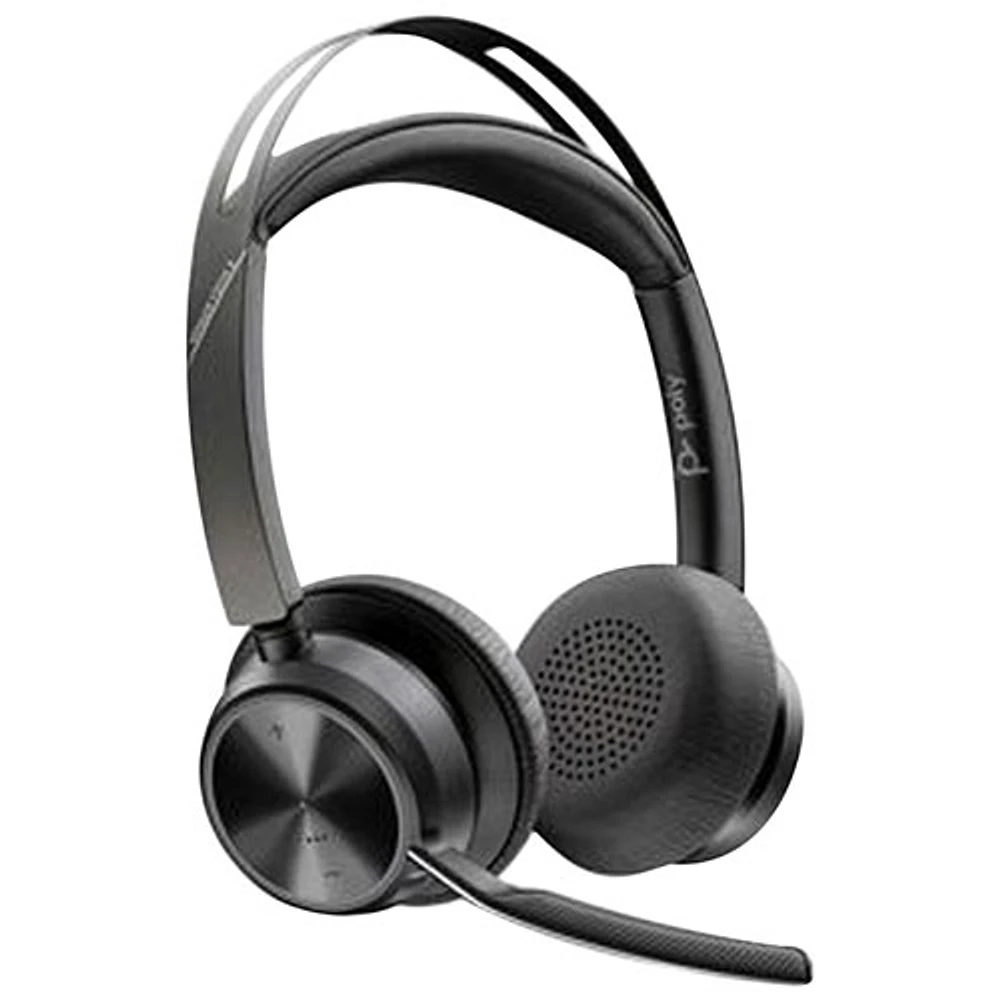 Casque d'écoute Bluetooth à suppression du bruit Poly Voyager Focus 2 de HP - Noir
