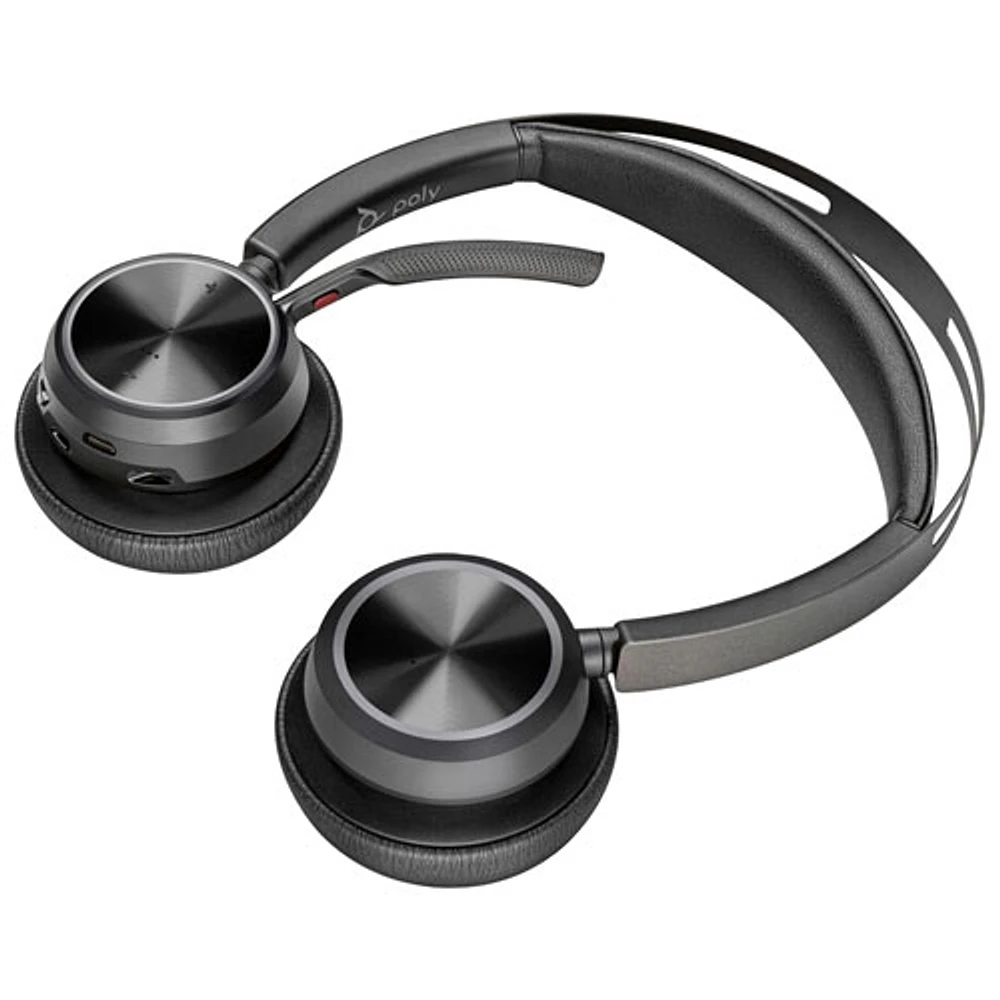 Casque d'écoute Bluetooth à suppression du bruit Poly Voyager Focus 2 de HP - Noir