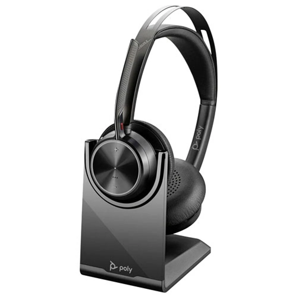 Casque d'écoute Bluetooth à suppression du bruit Poly Voyager Focus 2 de HP - Noir