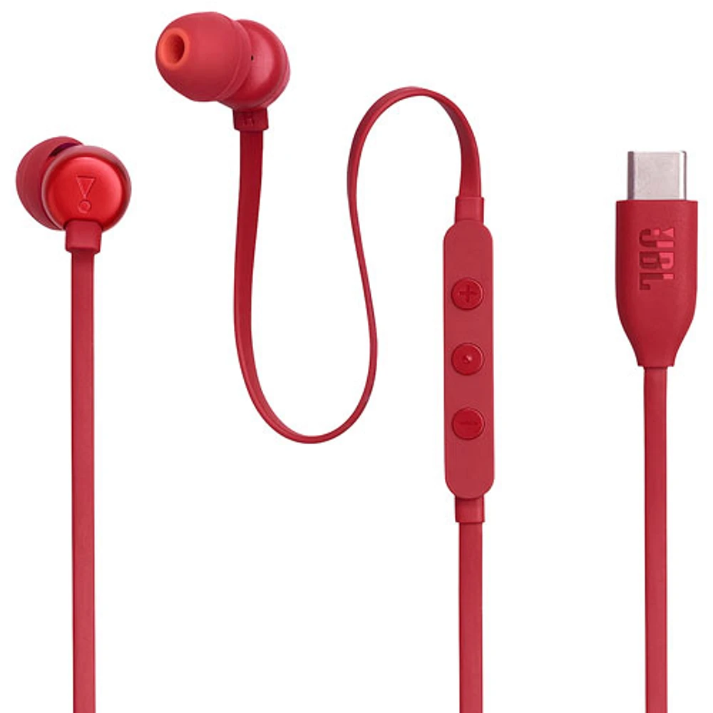 JBL Tune 310C In-Ear Sound Isolating Headphones with USB-C Connector - Red