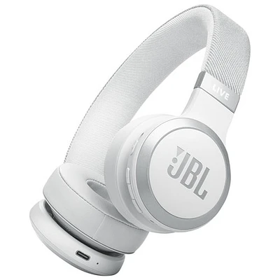 Casque d'écoute Bluetooth à suppression du bruit Live 670NC de JBL - Blanc