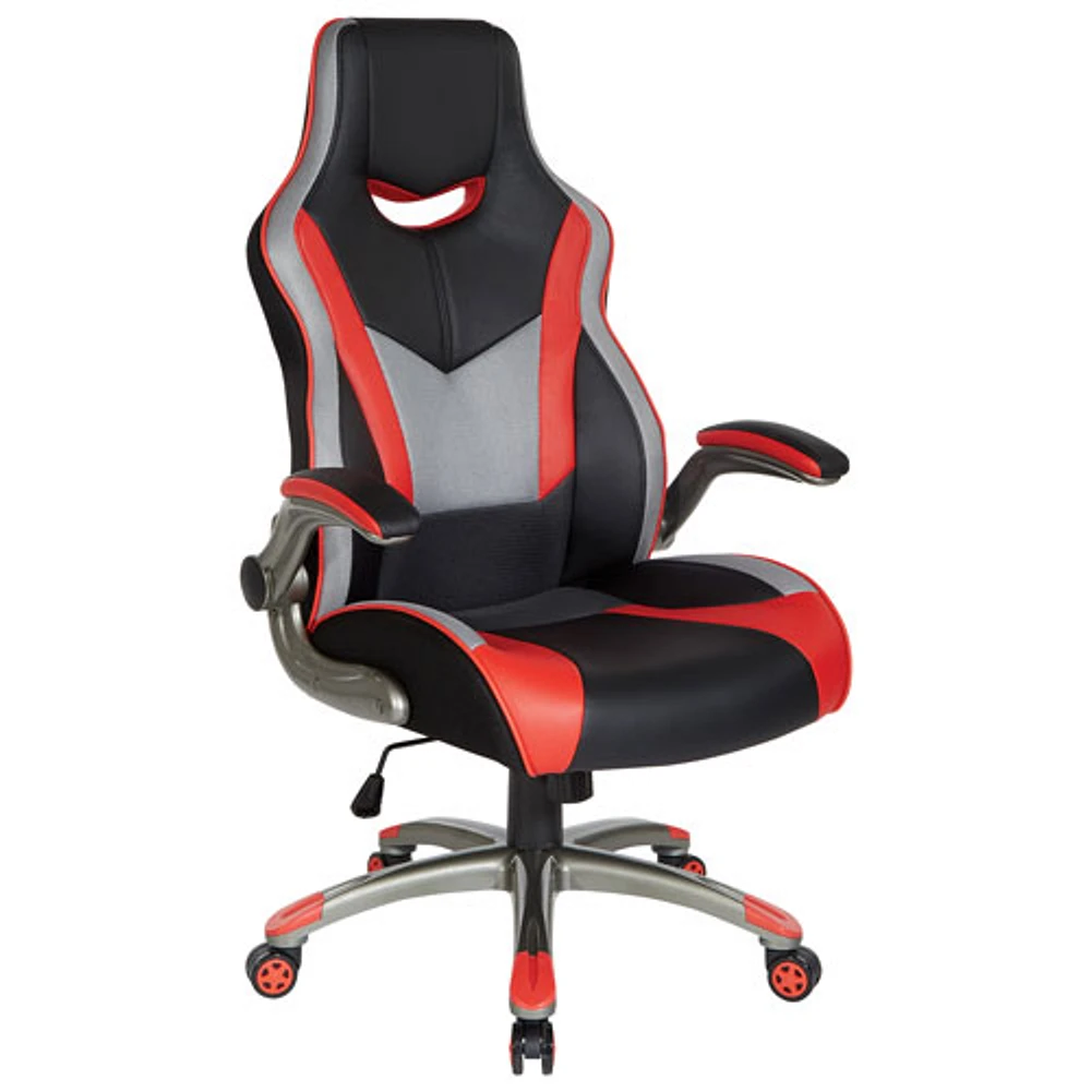 OSP Uplink Bonded Leather Gaming Chair - Black/Red/Grey