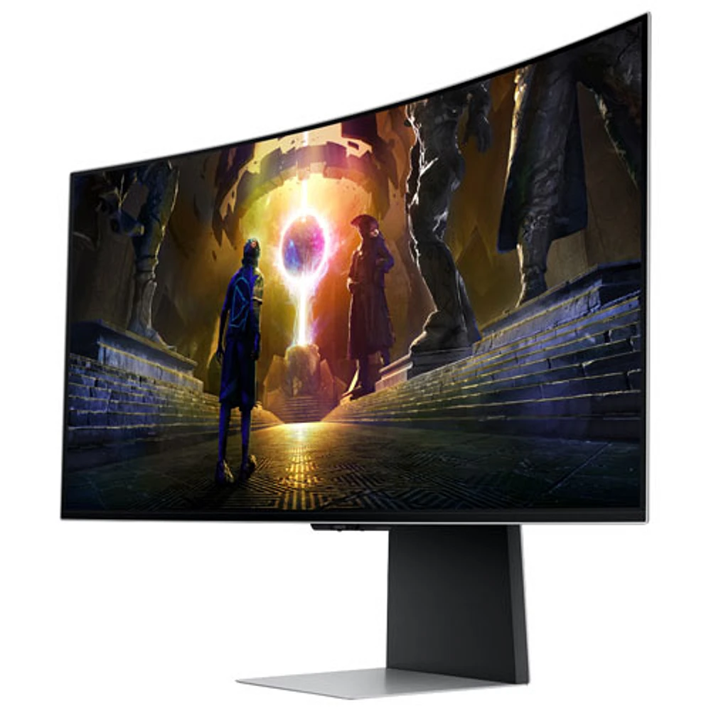 Samsung Odyssey G8 34" WQHD 175Hz 0.03ms GTG Curved OLED G-Sync/FreeSync Gaming Monitor (LS34DG850SNXZA) - Silver