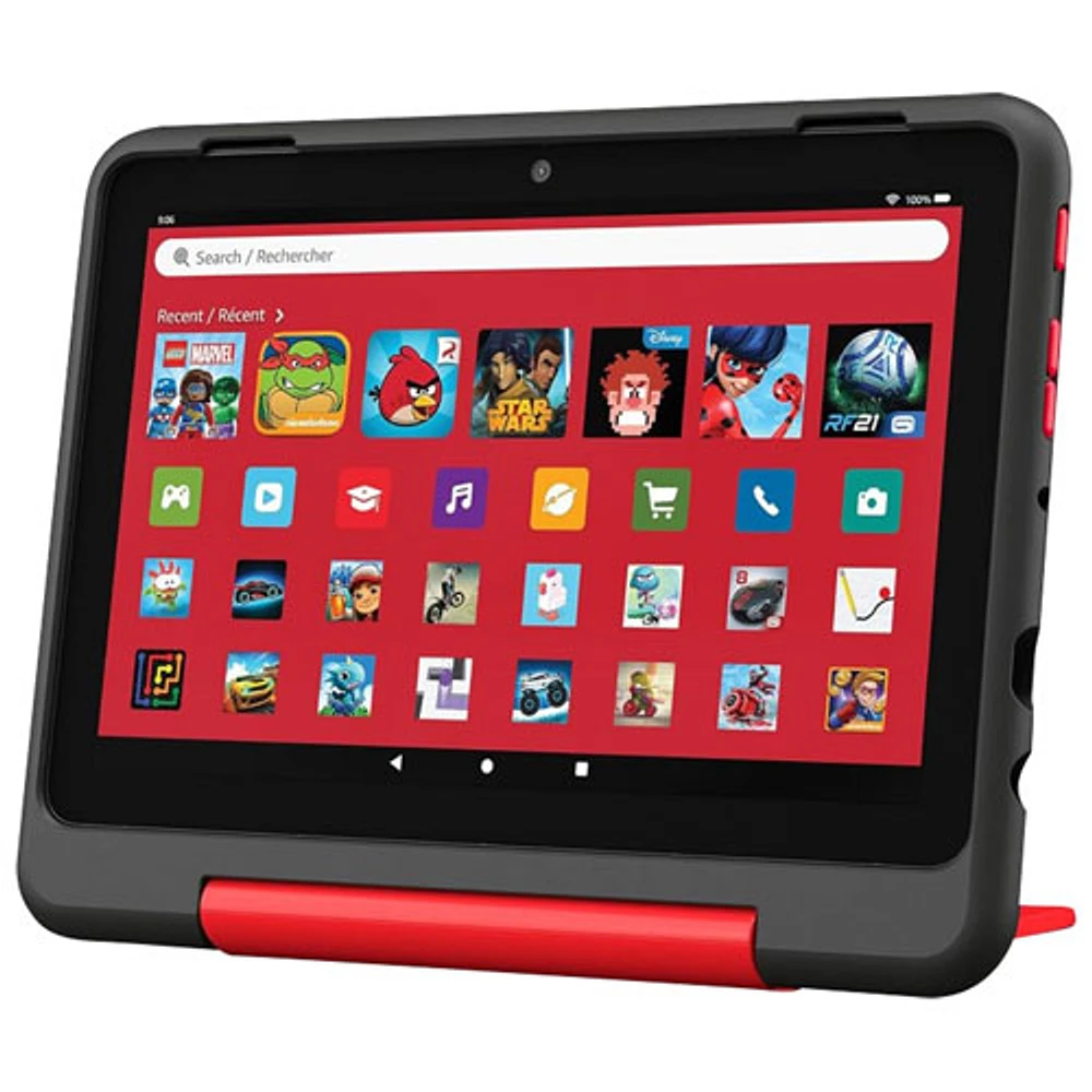 Tablette 8 po 32 Go FireOS Fire HD 8 Kids Pro (2024) d'Amazon avec étui mince à l'épreuve des enfants