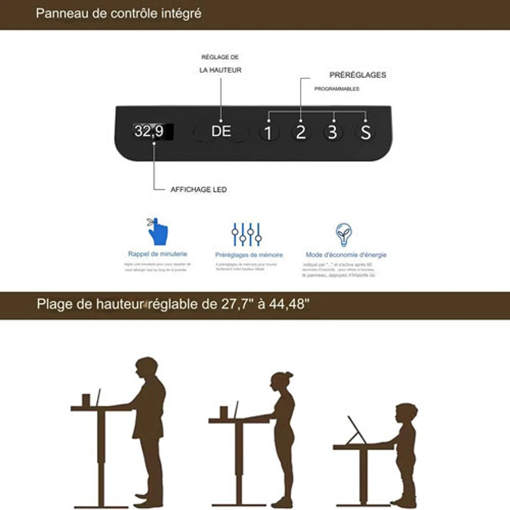 Ljubljana 47" Electric Height Adjustable Standing Desk Standing Desk