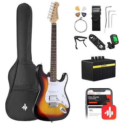 Donner Electric Guitar Beginner Kit (DST-100S) - Black