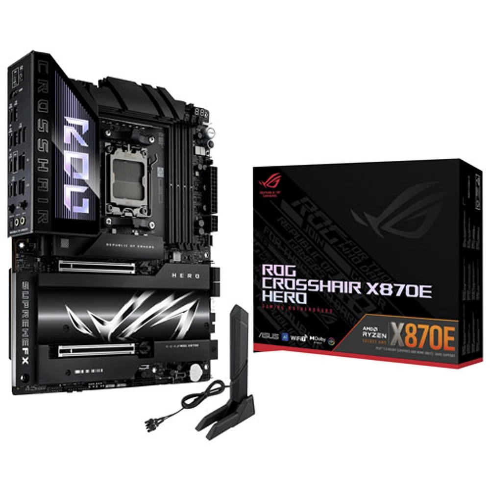 ASUS ROG Crosshair X870E Hero Wi-Fi 7 AM5 DDR5 Motherboard for AMD Ryzen 9000 Series CPUs