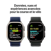 Apple Watch Ultra 2 (GPS + cellulaire) avec boîtier de 49 mm en titane naturel et bracelet océan marine